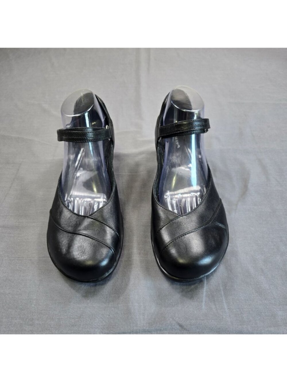 Aravon Womens 11 Mary Jane Wedge Heel Black Comfort Adjustable Strap - Picture 2 of 10